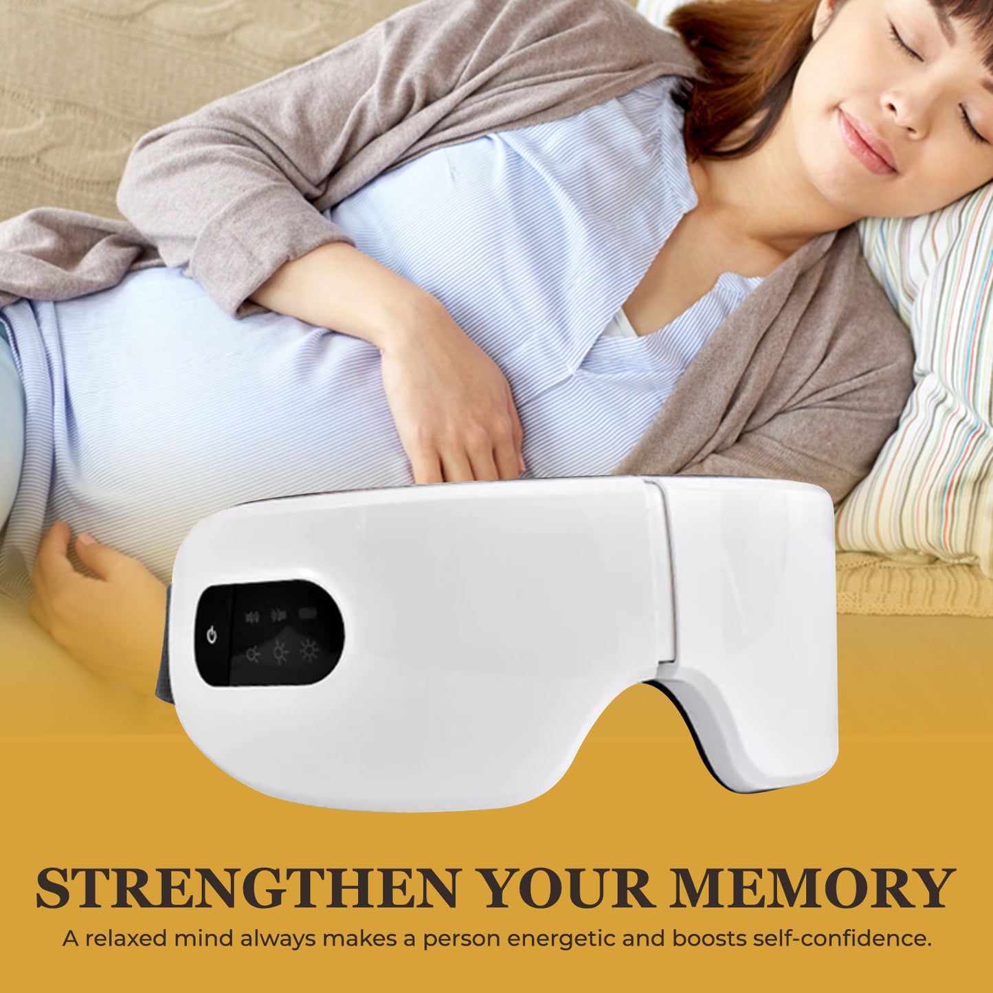 Eye Massager with Heat Air Compression Bluetooth Music Rechargeable Eye Therapy
