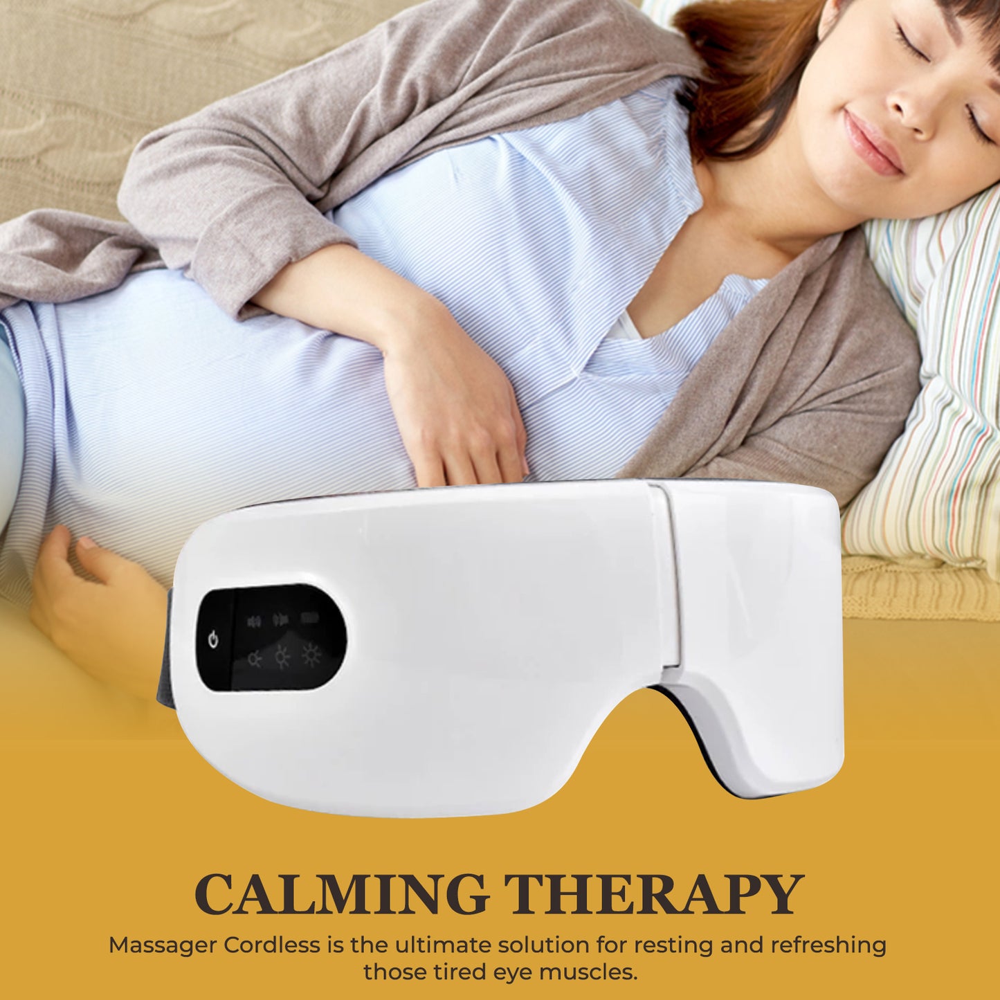 Eye Massager with Heat Air Compression Bluetooth Music Rechargeable Eye Therapy